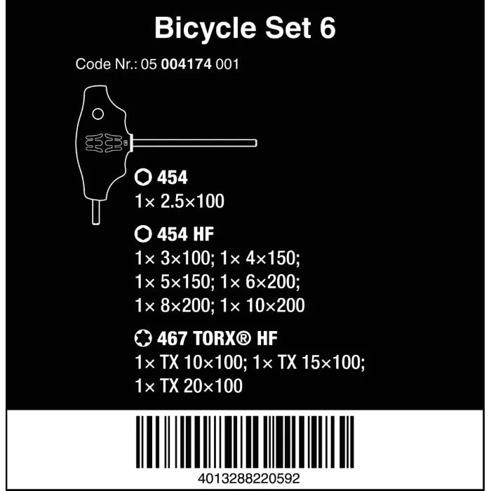 Wera Tools Bicycle Set 6 T-Handle Toolset - Billede 8